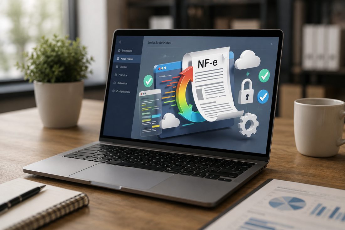 Emissão de notas fiscais automatizada em software empresarial